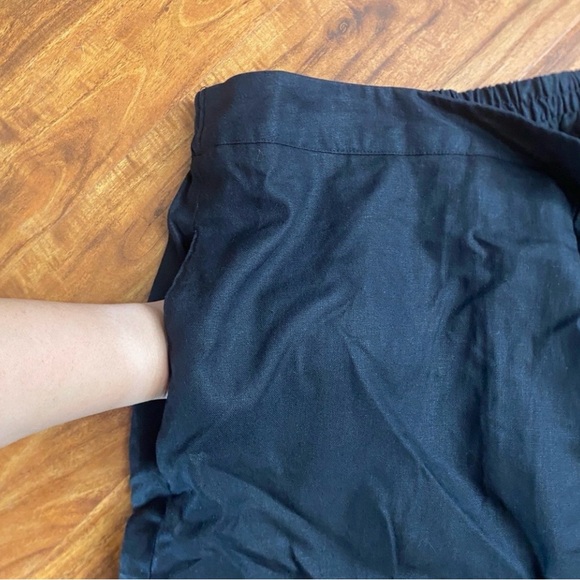 NWT New Coldwater Creek Women's Black Linen Wide Leg Brooke Classic Pant Size 1X - Picture 4 of 16